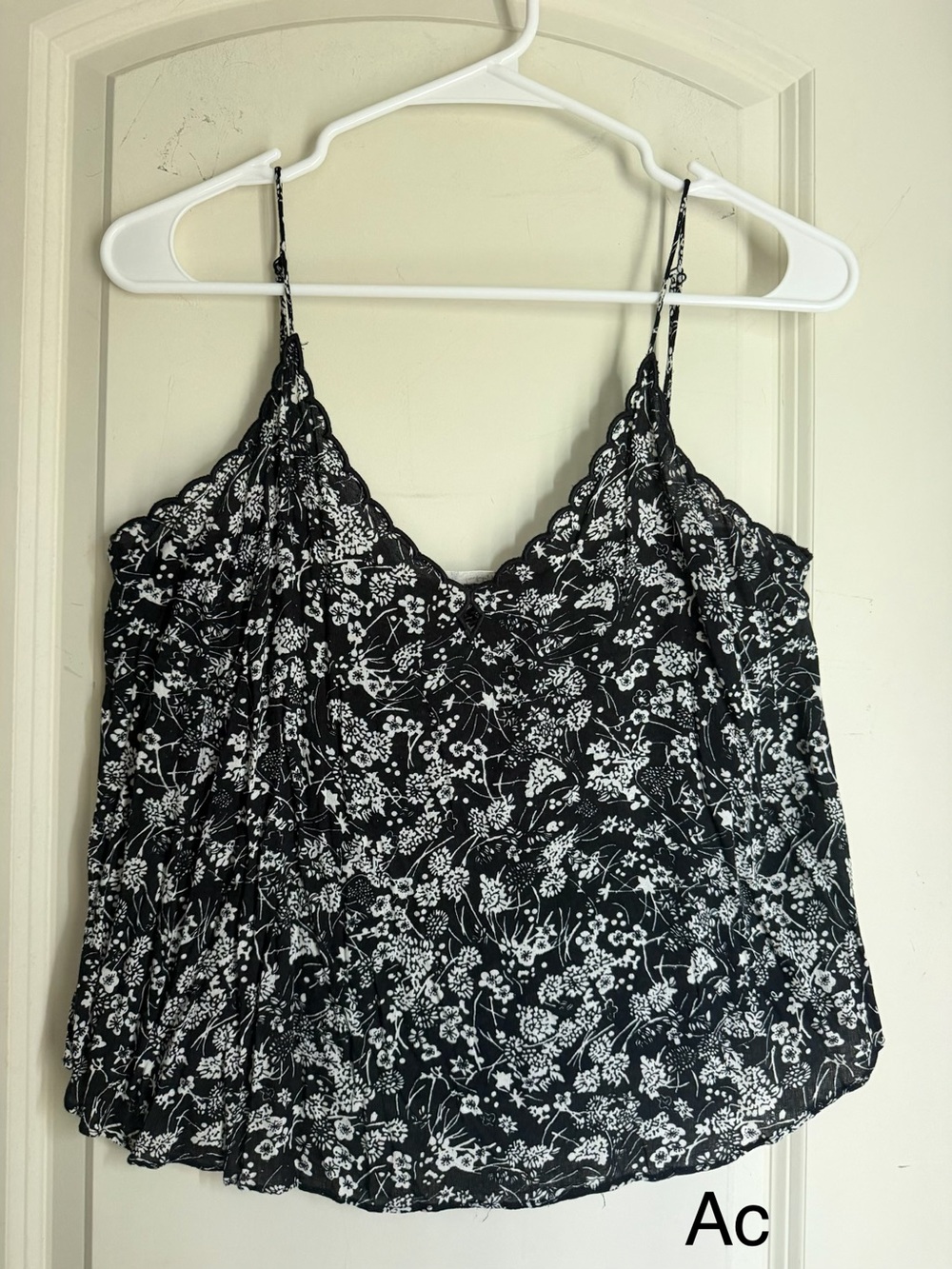 Free people kora Floral pronted Trim Cami‎ Top goth summer western boho casual